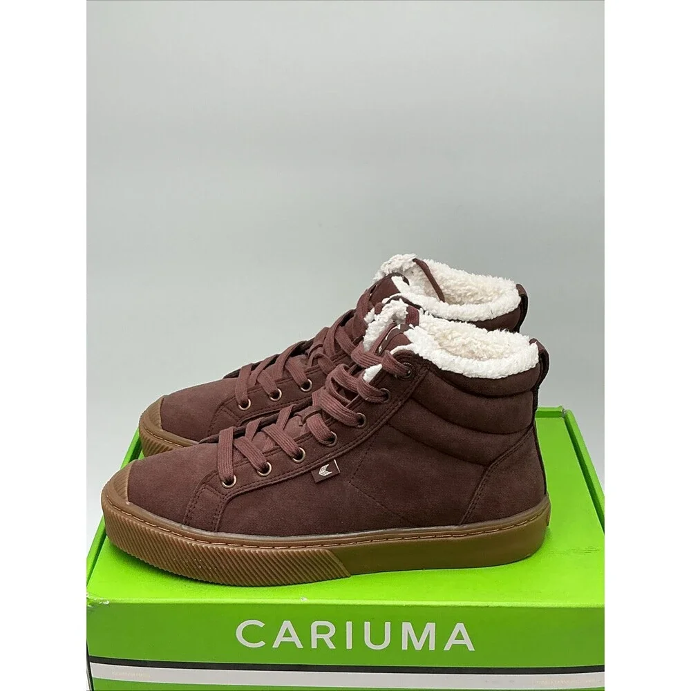 Cariuma OCA Therma High Sneakers Women's 9 Brown Shearling Lined Boots Eby4489